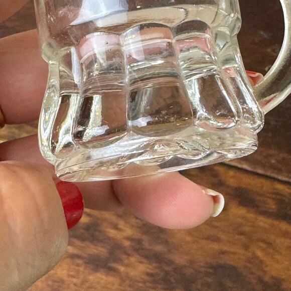 Federal Glass Vintage Miniature Set of 3 Mini Mug Shot Glasses toothpick holders - Picture 11 of 13